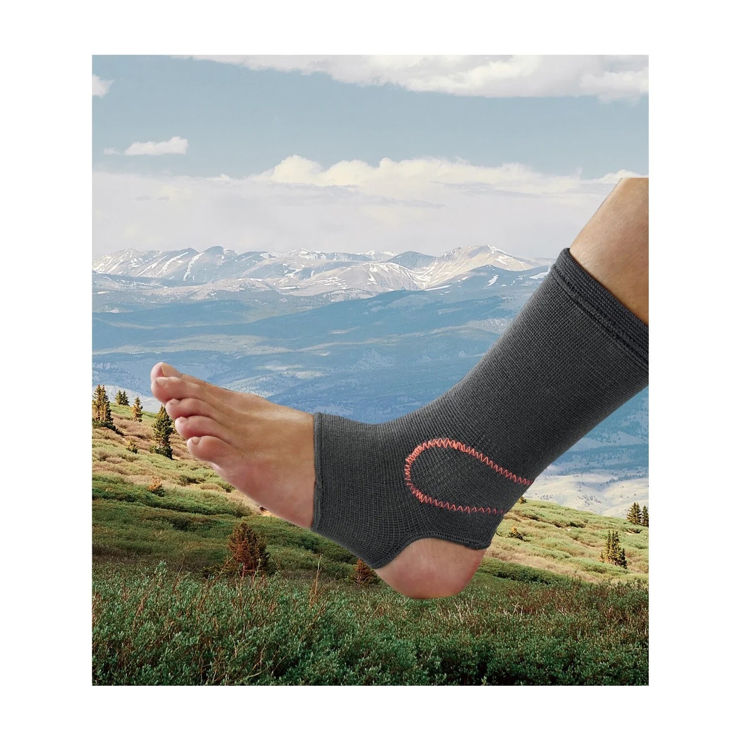 Compression Ankle Support, Small/Medium, Gray, Unisex