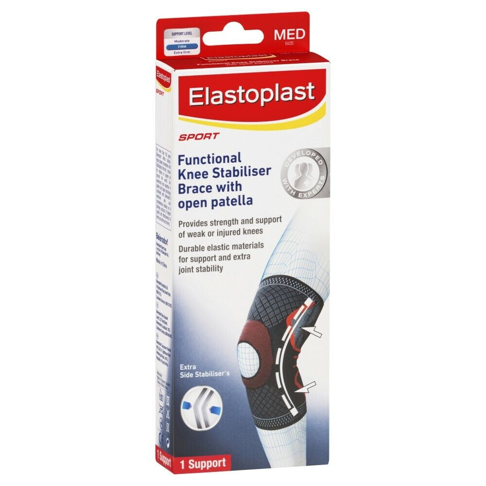 Elastoplast Sport Functional Knee Brace Medium Stabiliser Open Patella