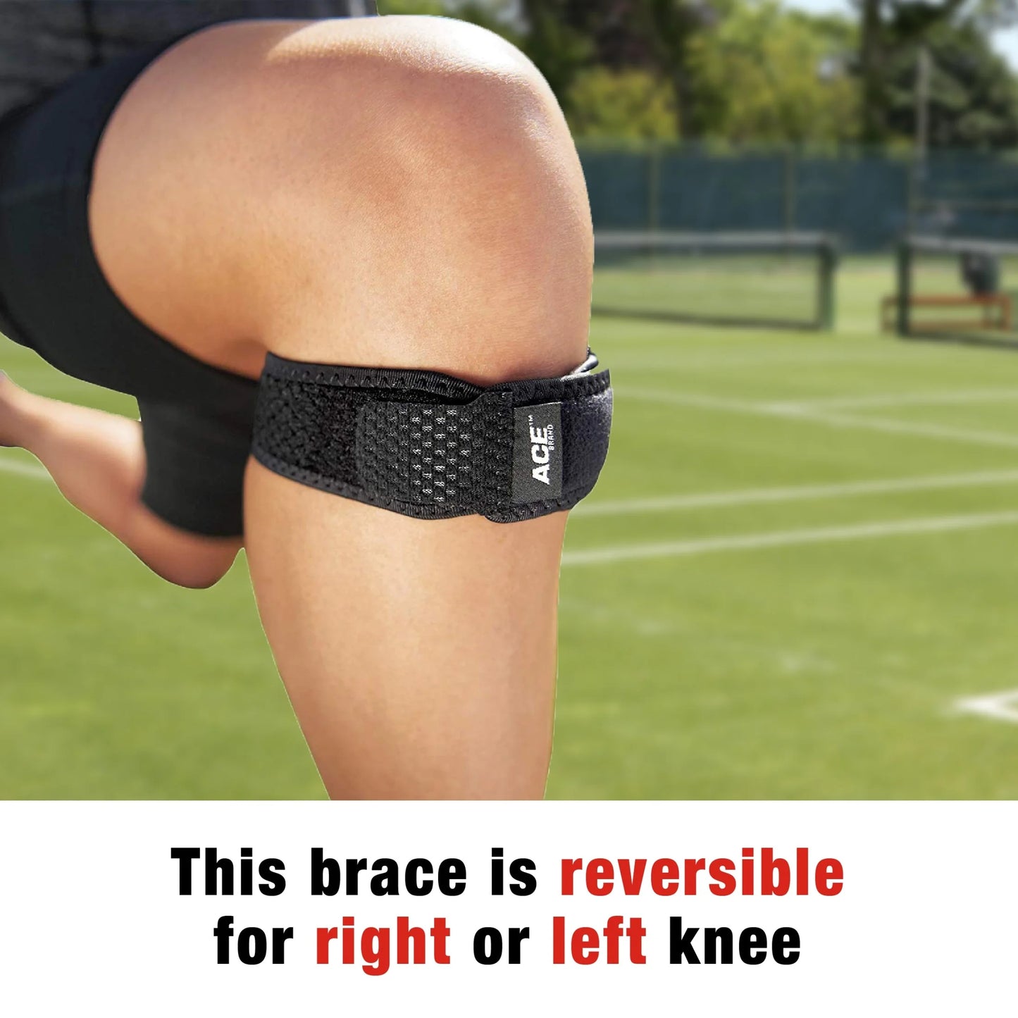 Adjustable Knee Strap, Black, 1 Strap