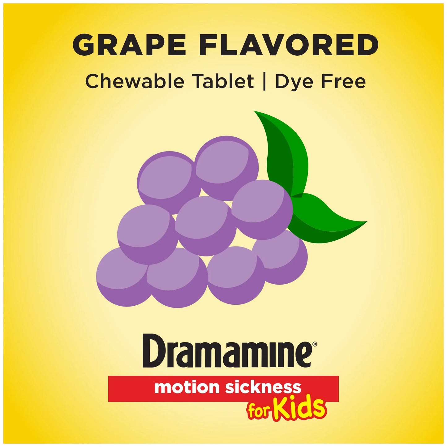 Kids Chewable, Motion Sickness Relief, Grape Flavor for Children'S Health, 8 Count, 3 Pack