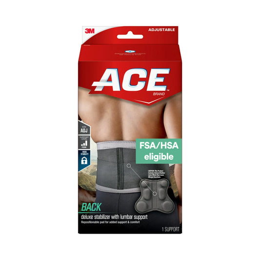 Brand Deluxe Back Stabilizer with Lumbar Pad, Adjustable