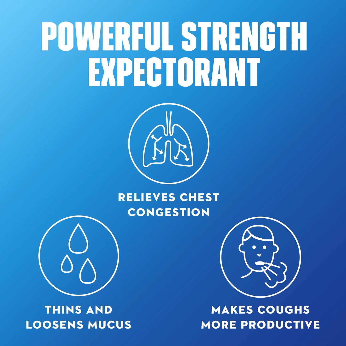 12 Hour Expectorant, OTC Medicine for Excess Mucus Relief, Chest Congestion, 100 Tablets
