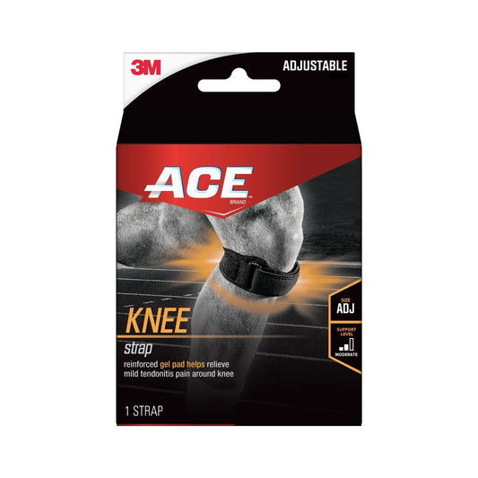 Adjustable Knee Strap, Black, 1 Strap