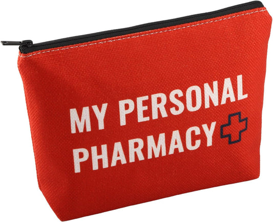 Pharmacy Technician Makeup Bag My Personal Pharmacy Cosmetic Bag Pharmacy RX Gift Medicine Bag Medicine Pouch (Personal Pharmacy B)