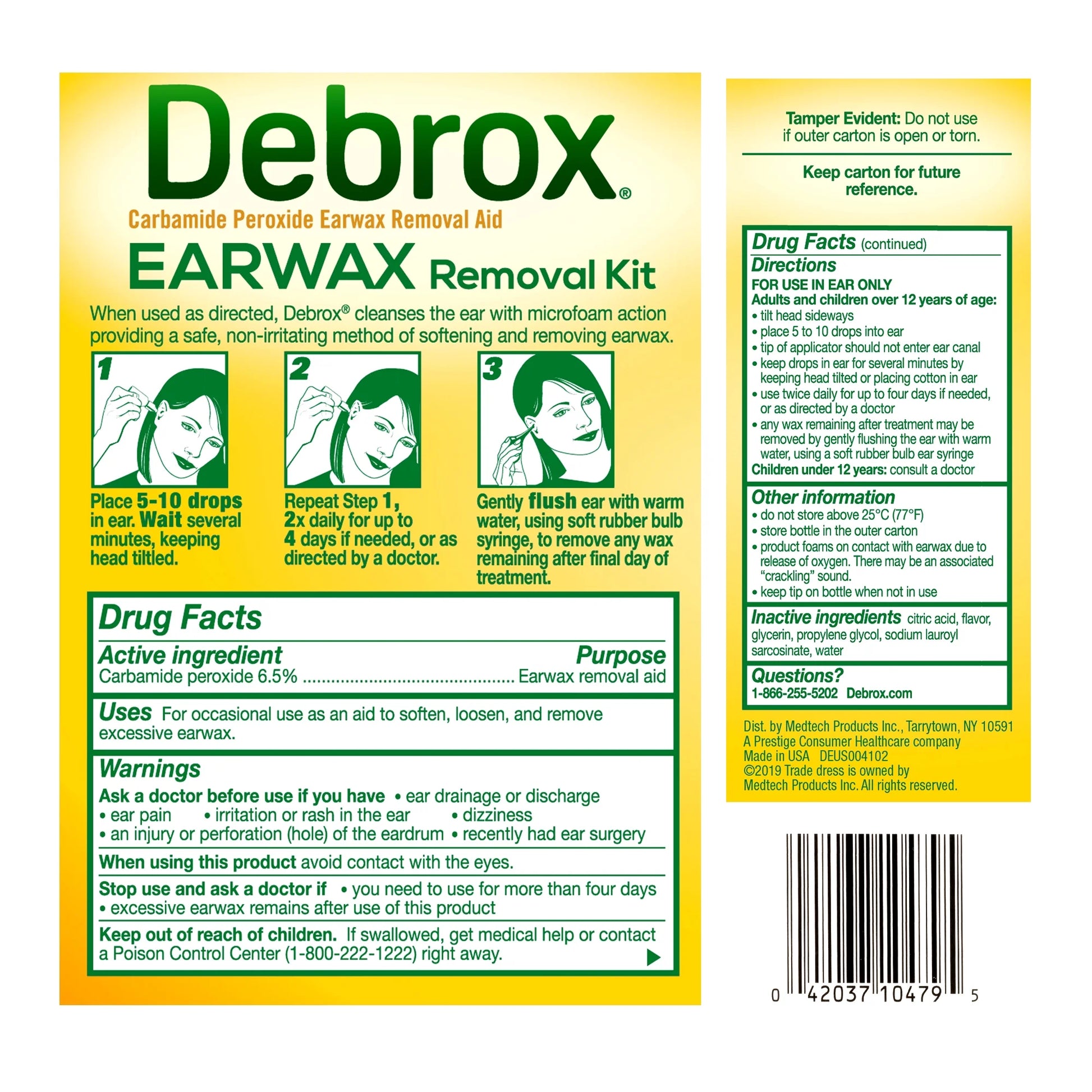 Earwax Removal Kit, 0.5 Fl Oz Ear Drops & Bulb Ear Syringe