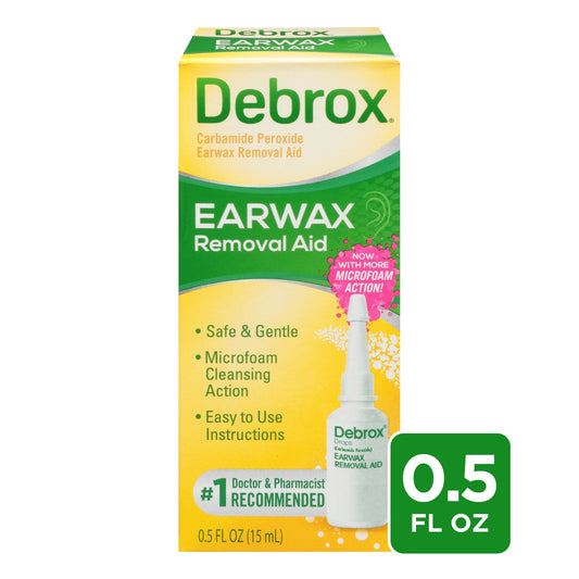 Ear Wax Removal Drops, Gentle Microfoam Ear Wax Remover, 0.5 Fl Oz