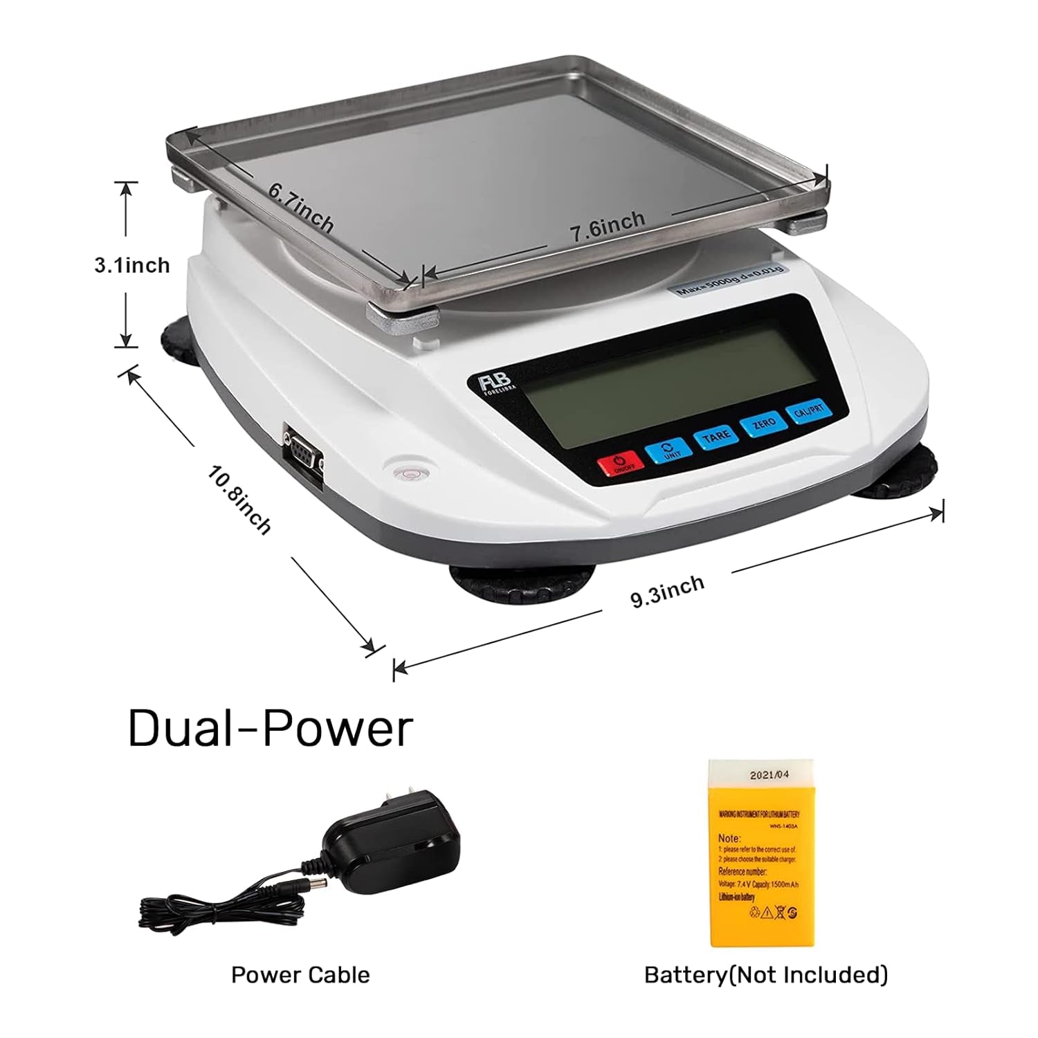 Lab-Scale 0.01G X 5000G - Precision Digital Golden Scales, Scientific & Industrial Weighing, 0.01G Accuracy