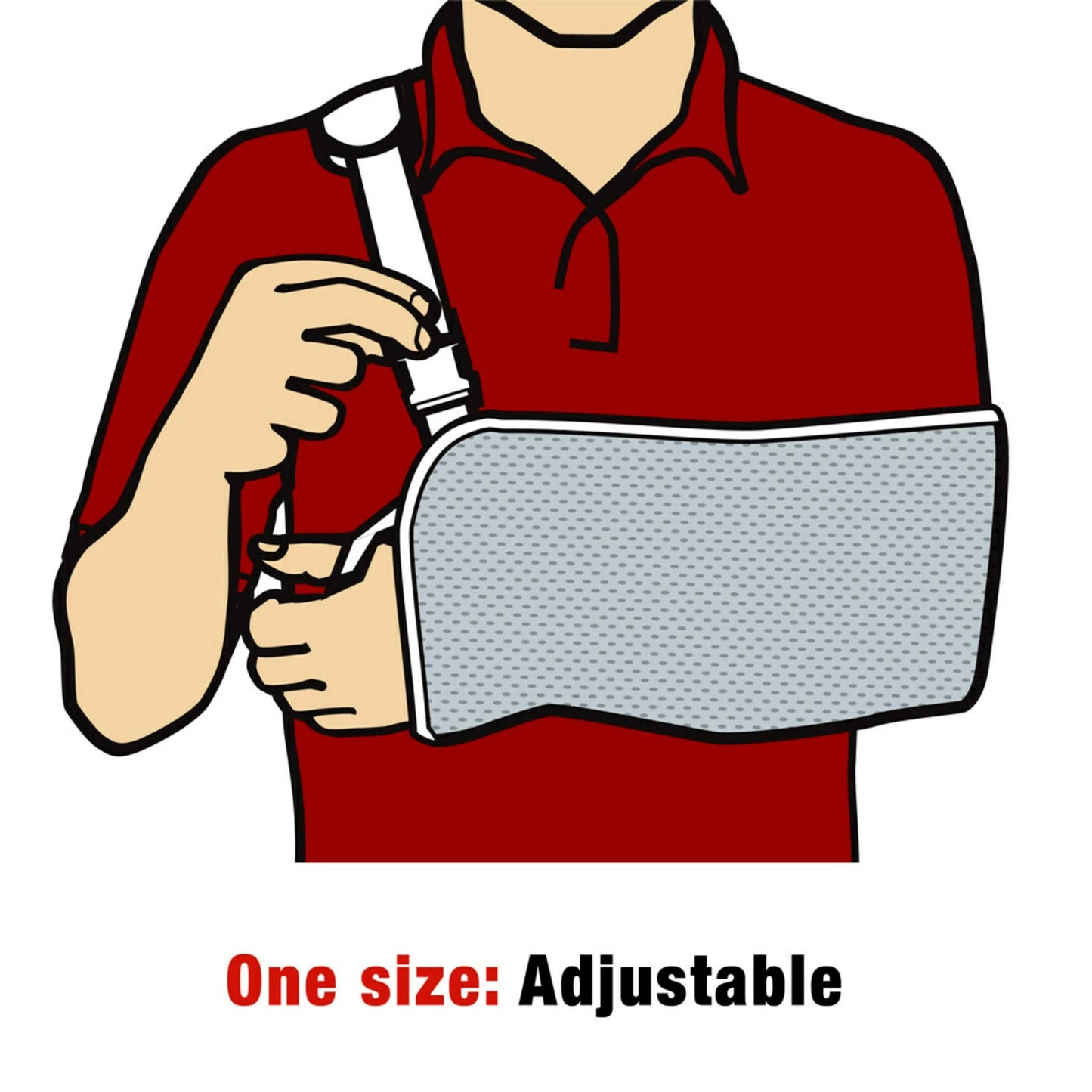Brand Arm Sling, Adjustable, Gray, 1/Pack