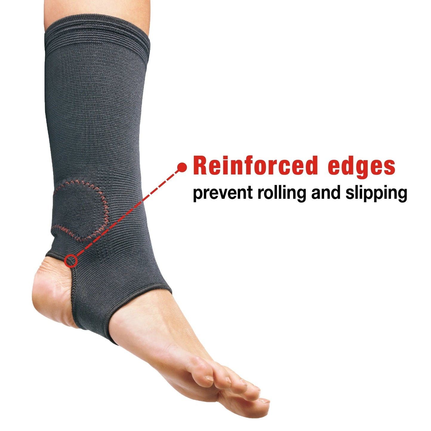 Compression Ankle Support, Small/Medium, Gray, Unisex