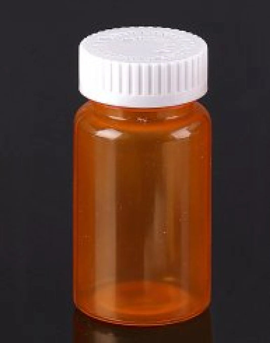 Pharmacy Vials 50 Dram - Amber (Pack of 6 ) Twist Pro Medicine Bottle - Screw Caps - Medicine & Pill Container, Pharmacy Bottle, Pharmacy Container, Plastic Container by Sponix