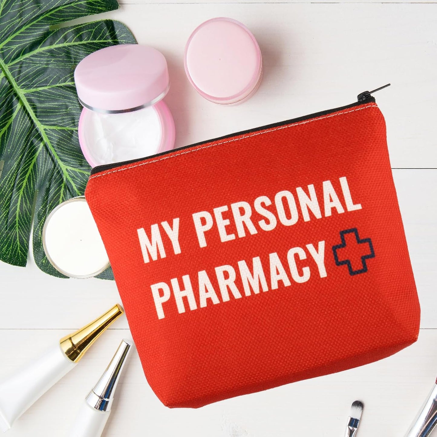 Pharmacy Technician Makeup Bag My Personal Pharmacy Cosmetic Bag Pharmacy RX Gift Medicine Bag Medicine Pouch (Personal Pharmacy B)