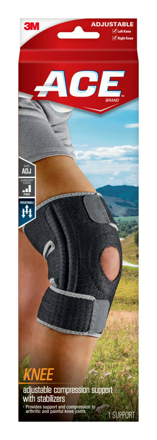 Brand Knee Br W/ Dual Side Stabilizers, Black