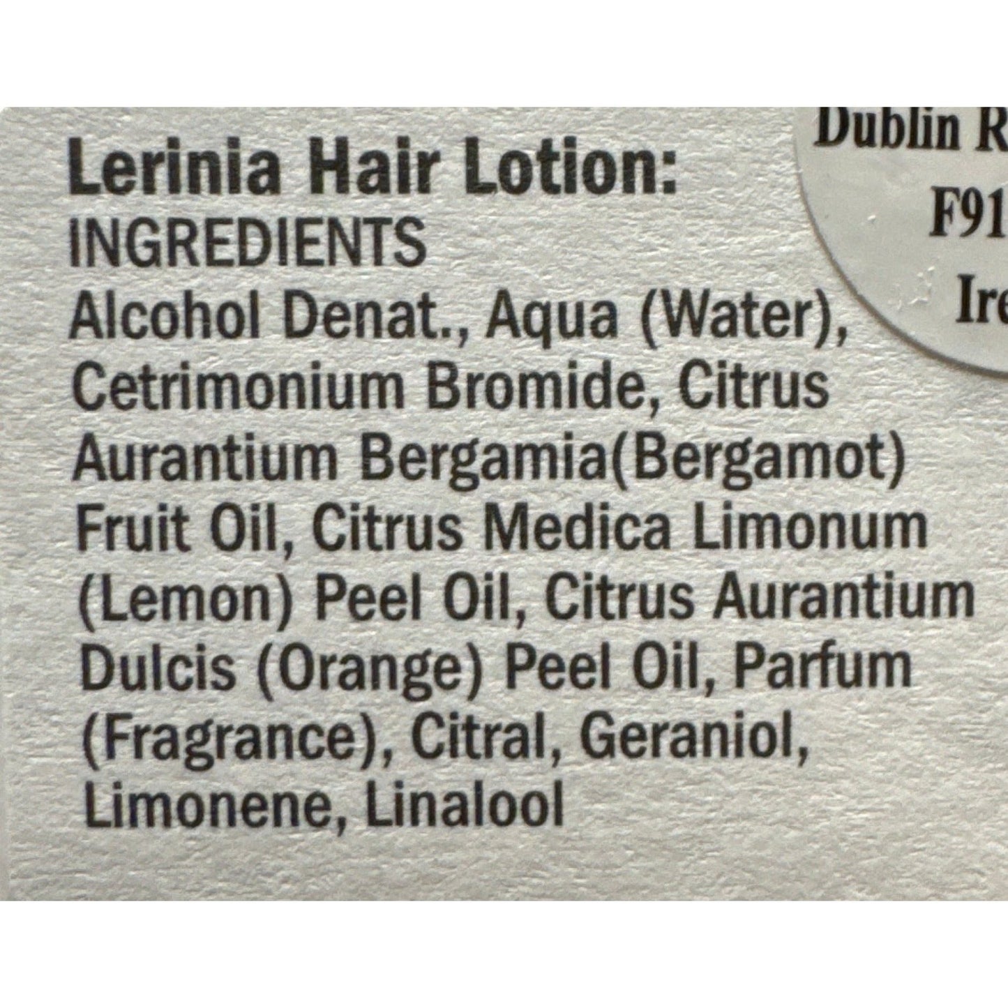D.R. Harris & Co Lerinia Hair Lotion (No Oil) 100ml