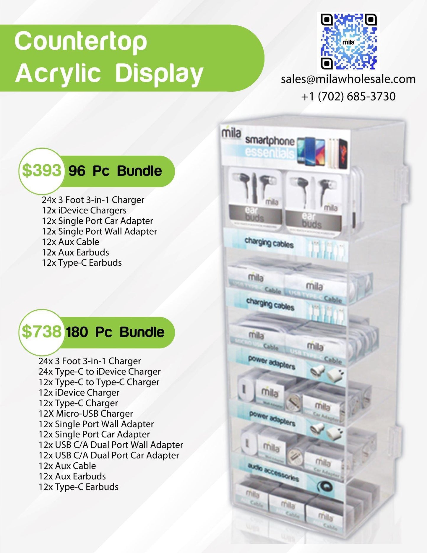 Compact Smartphone Accessories Display Bundle