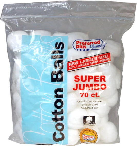 Cotton Balls Super Jumbo 70 Each - (Pack of 6)