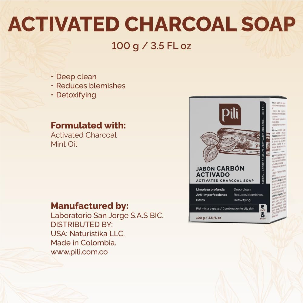 Activated Charcoal Soap Bars with Peppermint Oil (3 Pack). Face and Body Natural Detoxifying Soap Bars. for Men, Women and Teens.