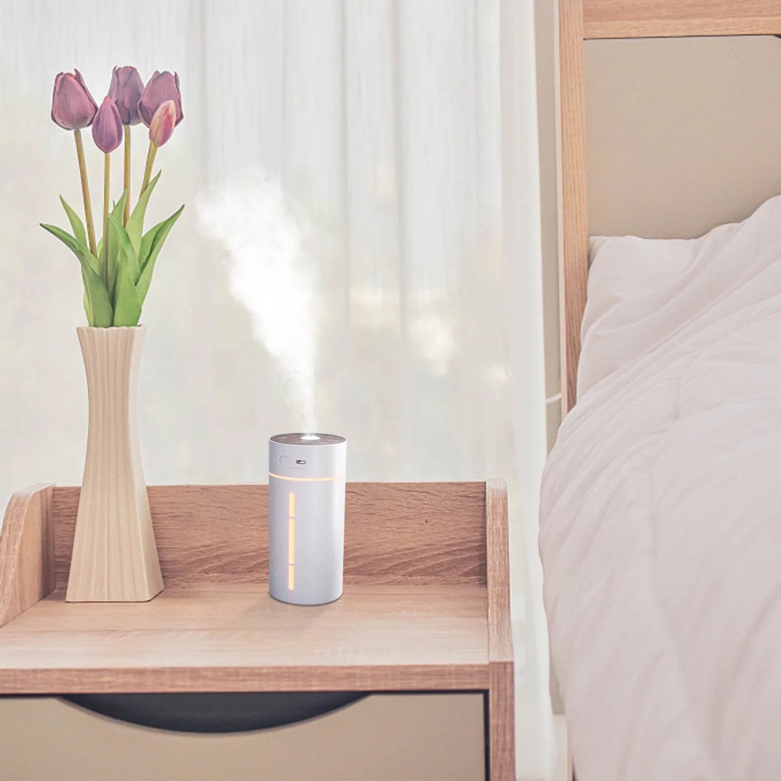 Small Aroma Diffuser LED Color Light Conversion Aroma Diffuser Humidifier 250Ml on Clearance