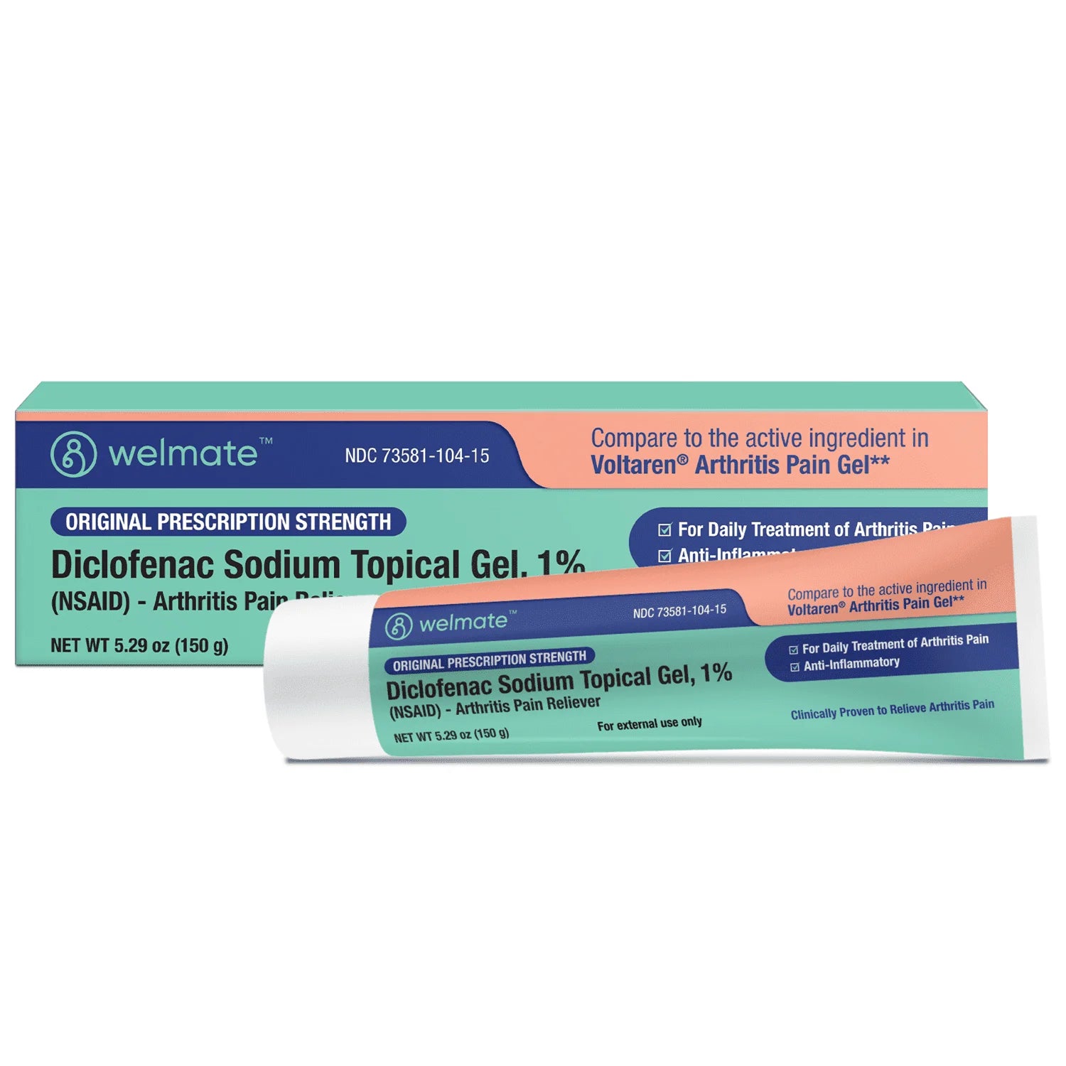 Pain Relief, 1% Diclofenac Sodium Topical Arthritis Gel, 150G