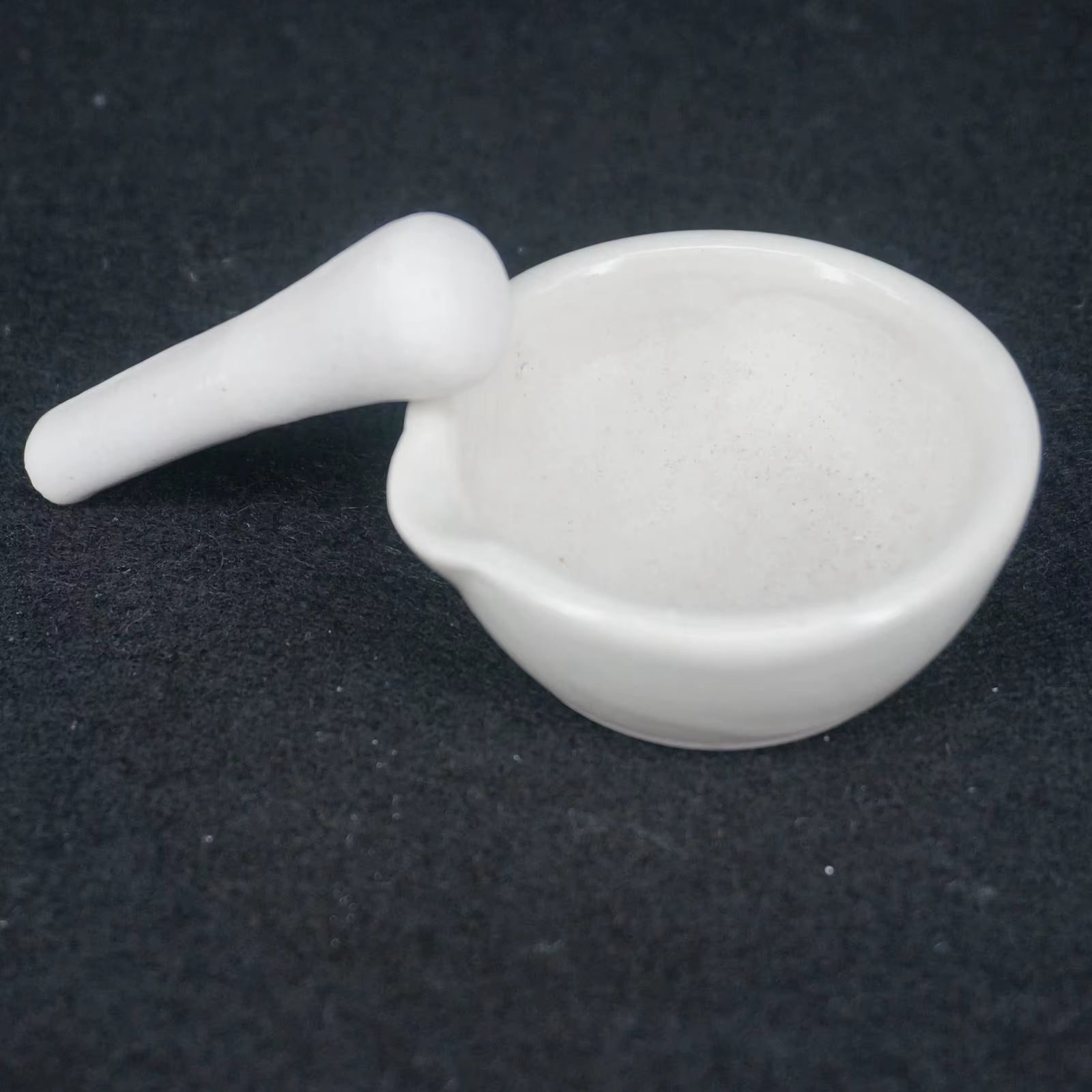60Mm Porcelain Mortar and Pestle Mixing Grinding Bowl Set White Lab Kit Tools