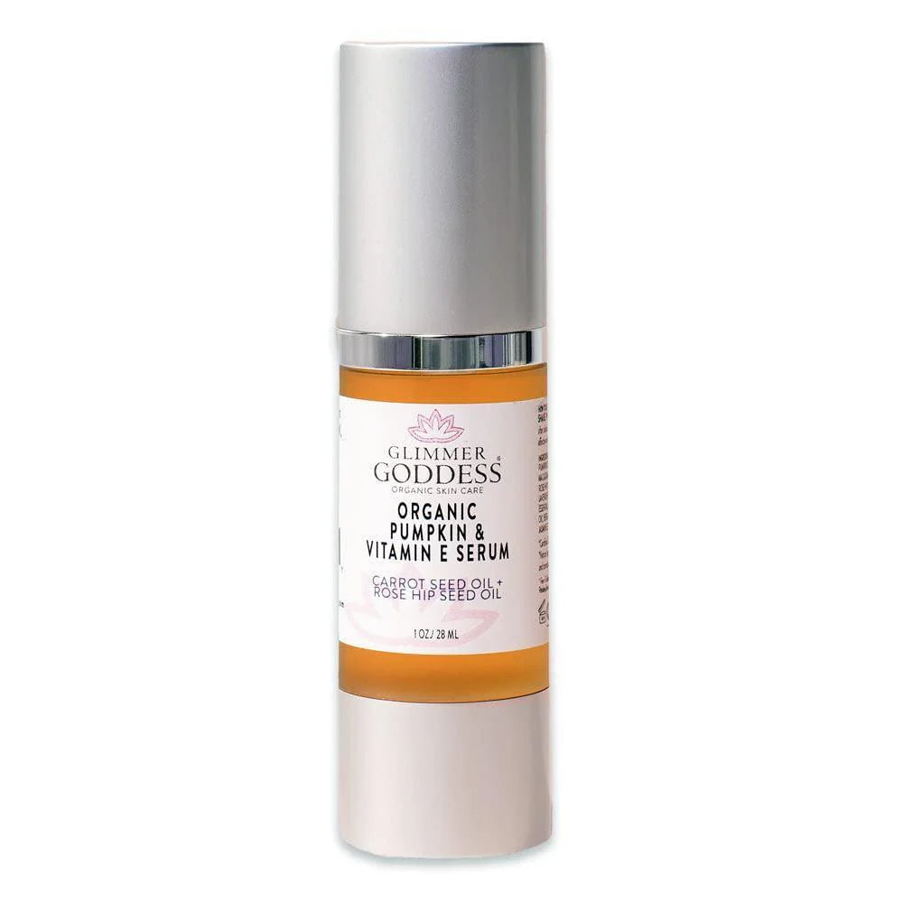 Organic Face Serum with Antioxidants Pumpkin Vitamin E Rejuvenates Skin 1 Oz
