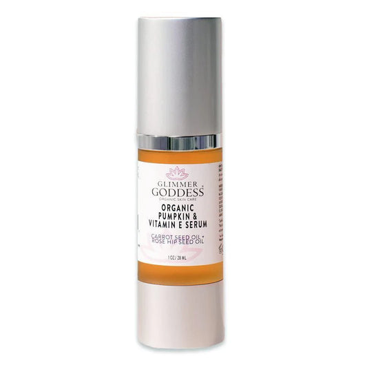 Organic Face Serum with Antioxidants Pumpkin Vitamin E Rejuvenates Skin 1 Oz