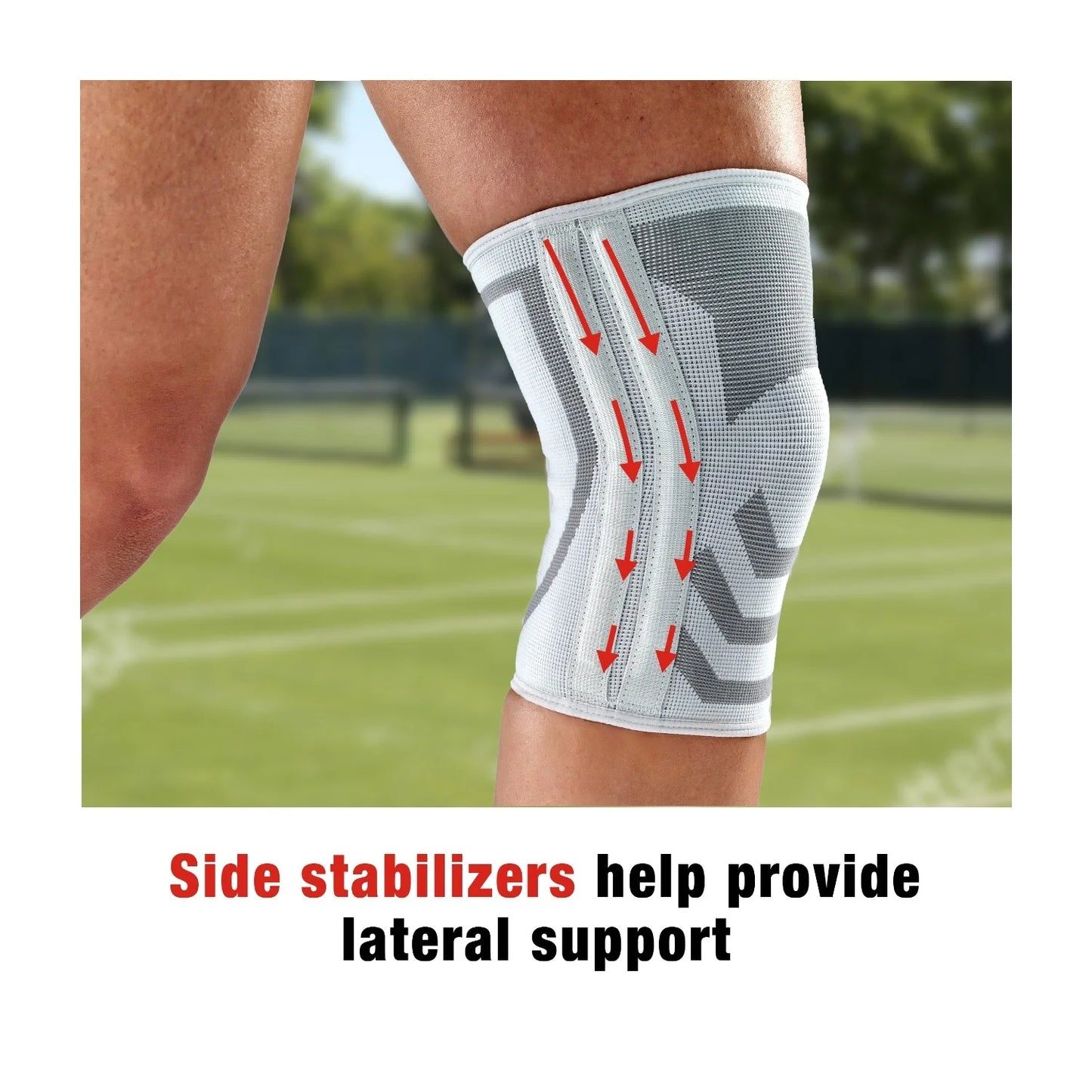 Compression Knee Brace with Side Stabilizers, Medium