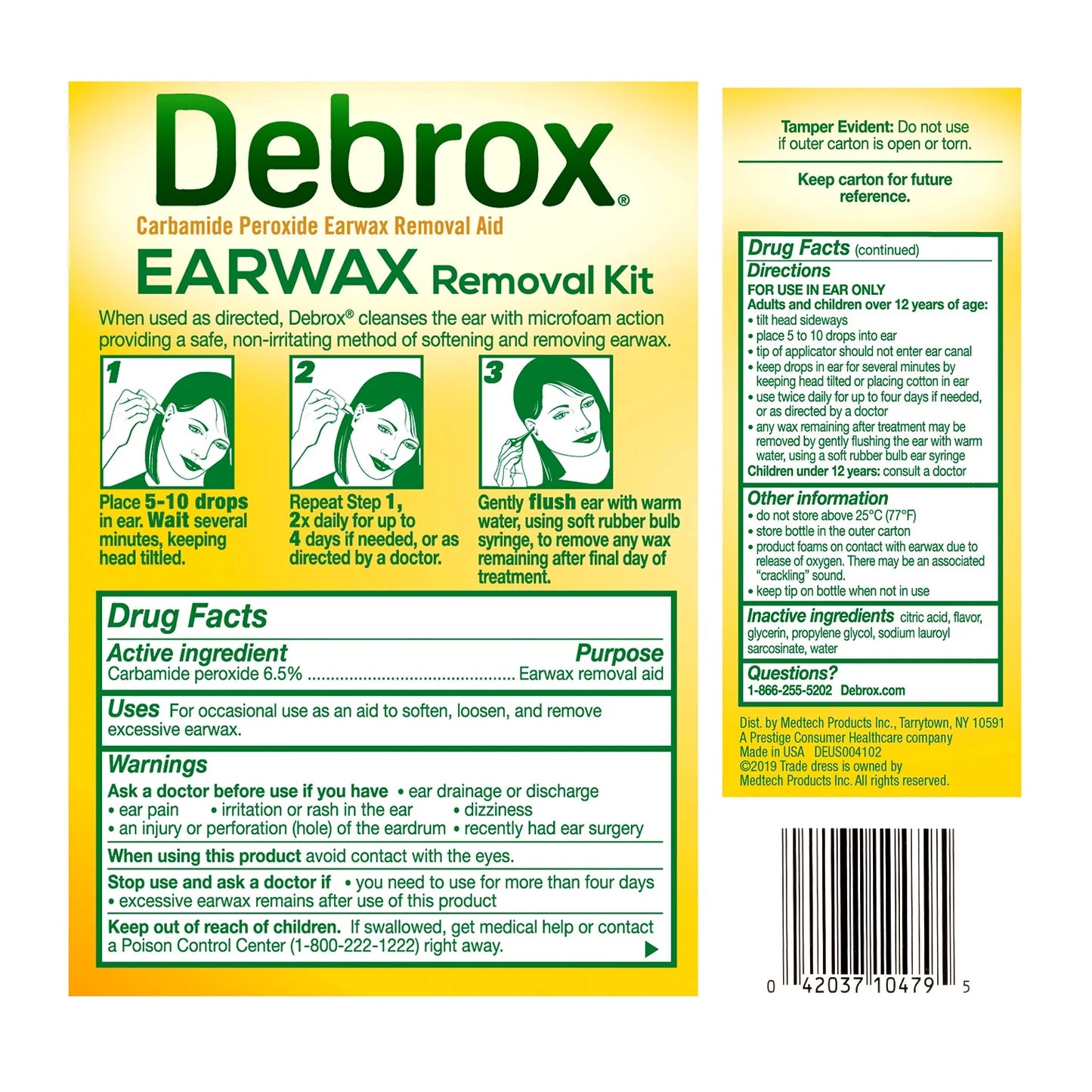 Ear Wax Removal Kit, Ear Cleaning Rubber Bulb Syringe and 0.5 Fl Oz Ear Wax Removal Drops