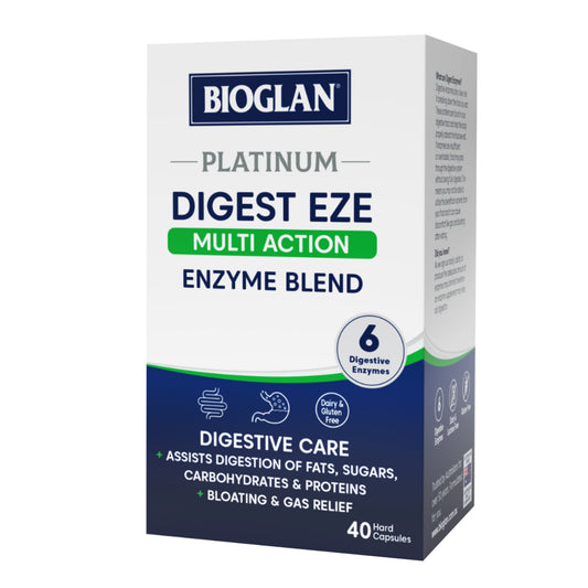 Bioglan Platinum Digest Eze 40 Capsules Relieve Bloating & Digestive Discomfort