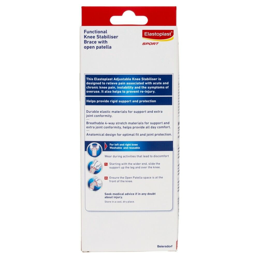 Elastoplast Sport Functional Knee Brace Medium Stabiliser Open Patella