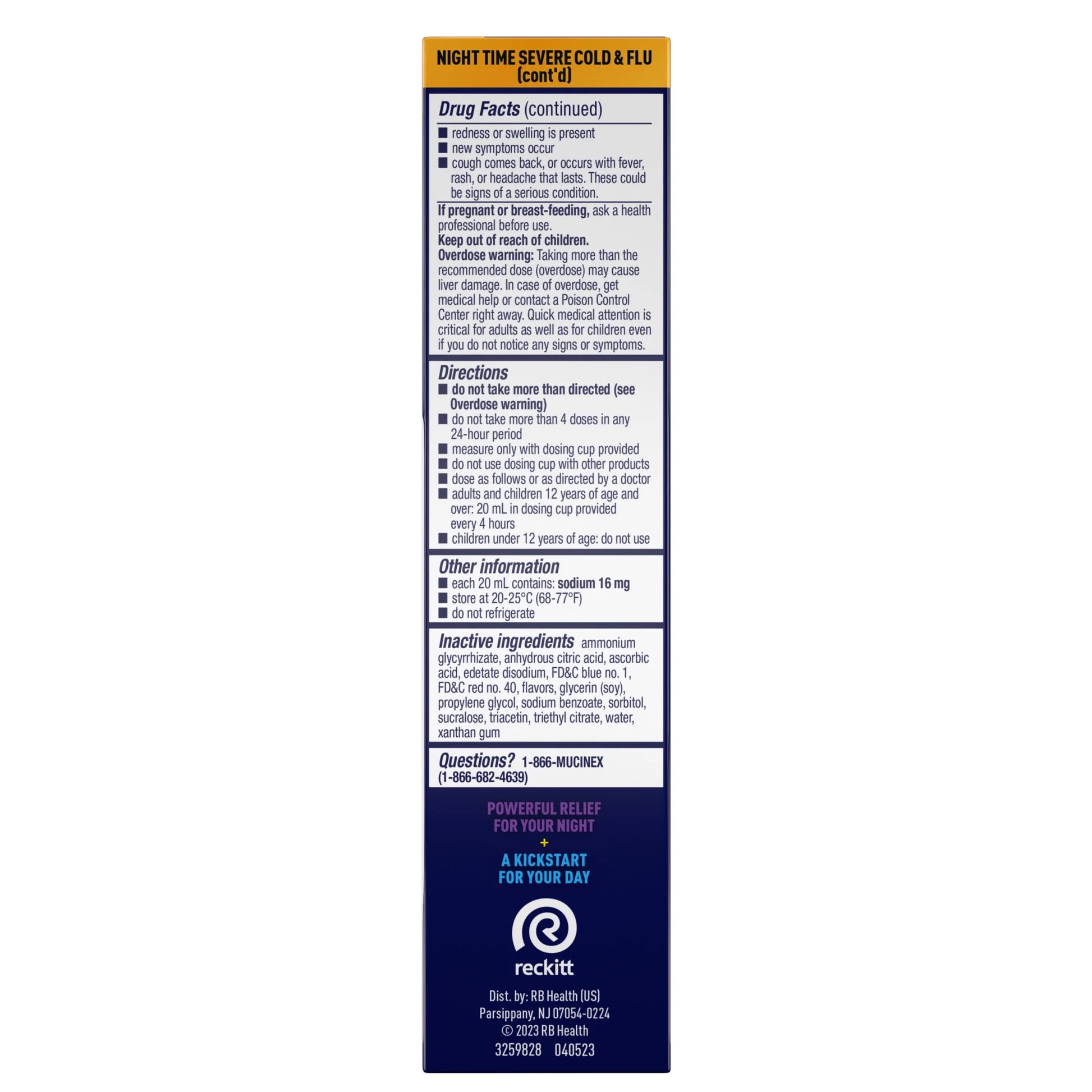 Mucinex Fast-Max Kickstart Severe Cold & Flu & Nighttime Severe Cold & Flu Liquid Medicine, 2X6 Fl Oz