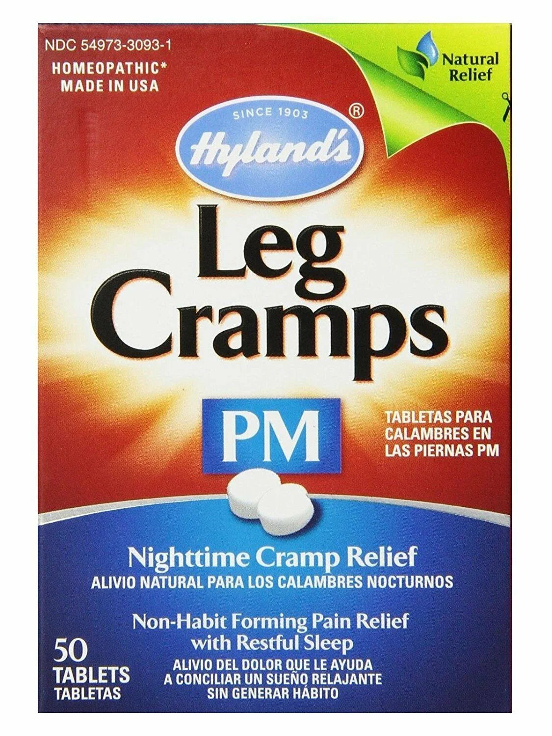 Leg Cramps PM with Quinine Tablets 50 Ea ( Pack of 6)