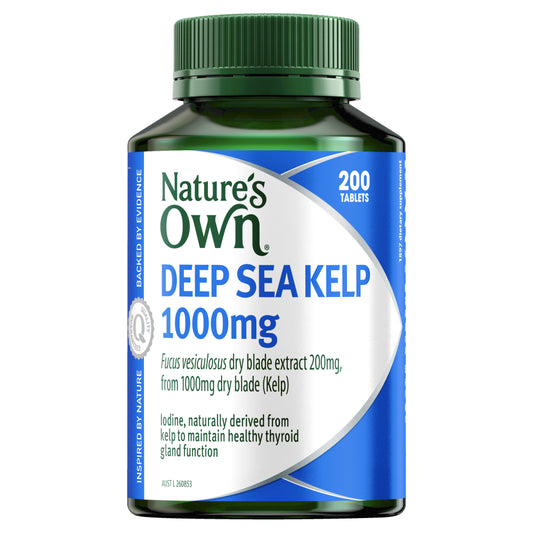 Nature'S Own Deep Sea Kelp 1000Mg 200 Tablets Iodine Healthy Thyroid Natures