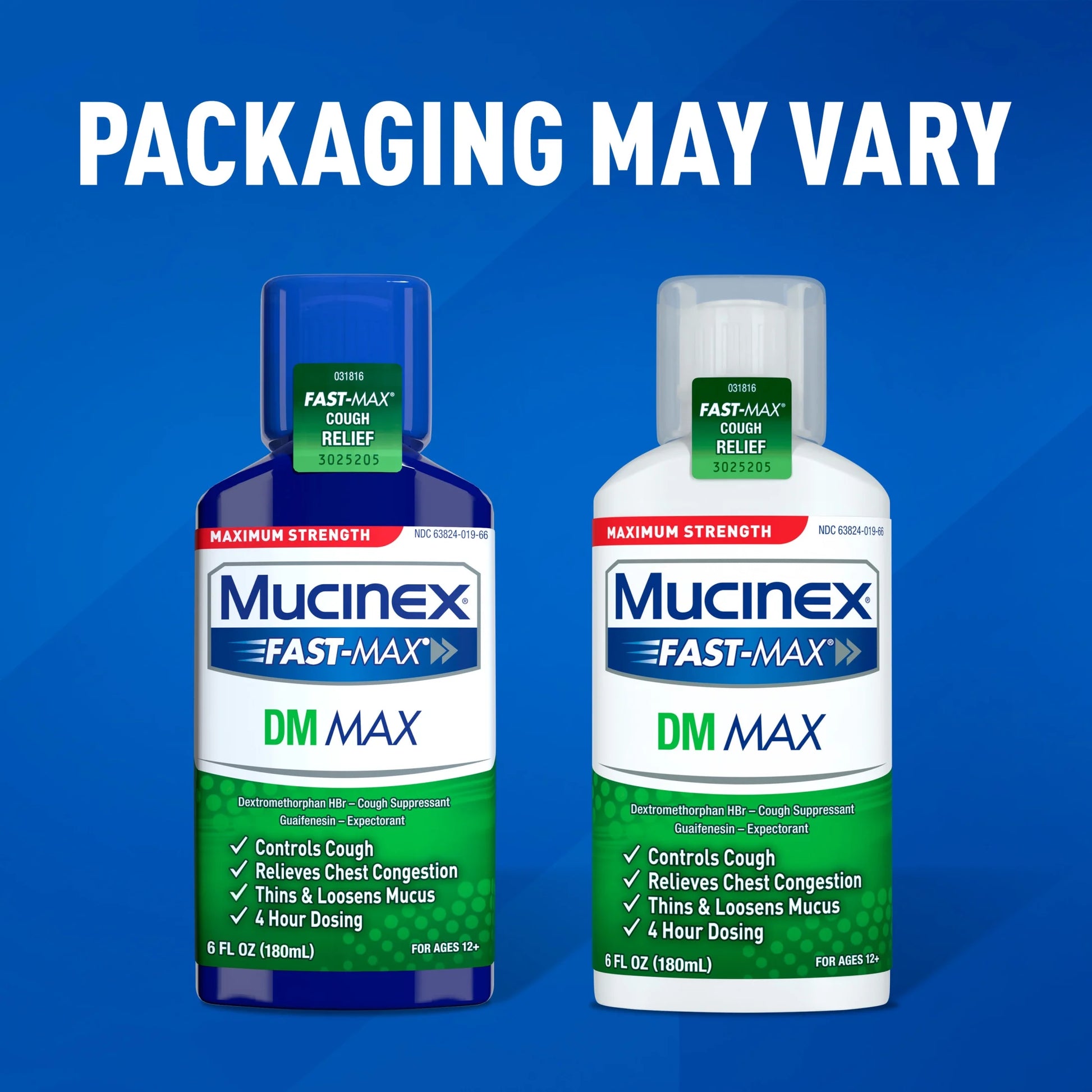 Fast-Max DM Max Strength Expectorant & Cough Medicine, Excess Mucus Relief, FSA/HSA, 6 Fl Oz