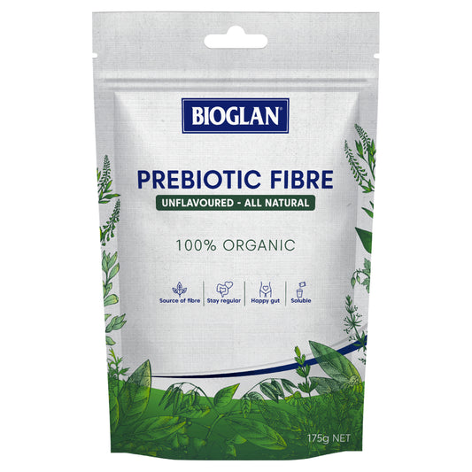 BIOGLAN Prebiotic Fibre 175G Unflavoured Powder 100% Organic Inulin Gut Health