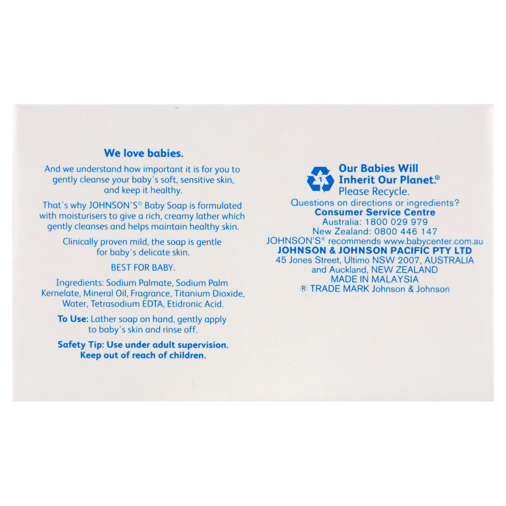 Johnson'S Baby Soap 95G Twin Pack Gentle and Moisturising No Added Parabens