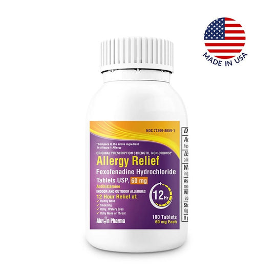 Akron'S Fexofenadine Allergy Relief Hcl ,60 Mg, 100 Count
