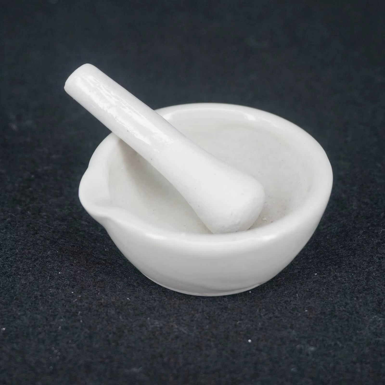 60Mm Porcelain Mortar and Pestle Mixing Grinding Bowl Set White Lab Kit Tools
