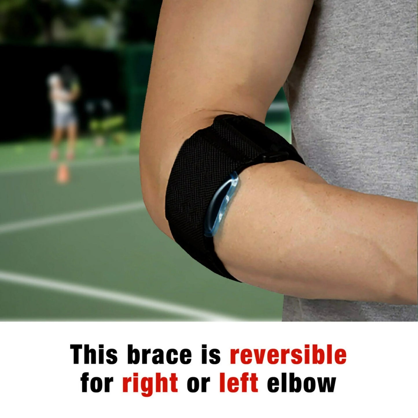 Tennis Elbow Support Strap, Forearm Compression, One Size Fits Most